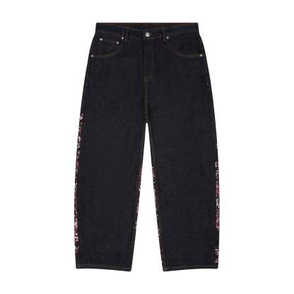 Blossom V3 Indigo Raw Denim Jeans (02) | Vintage Streetwear Baggy Pants-Coordom