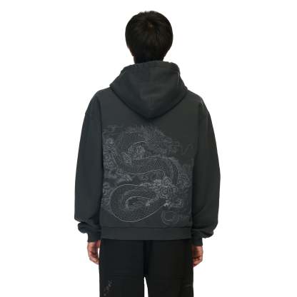 "yakuza v2" Zip Up grey-Coordom