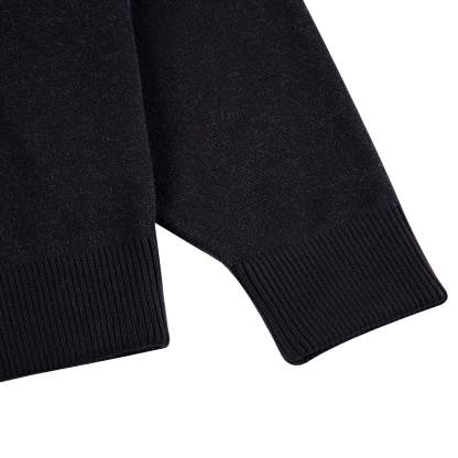 "awakening" knit Hoodie black-Coordom
