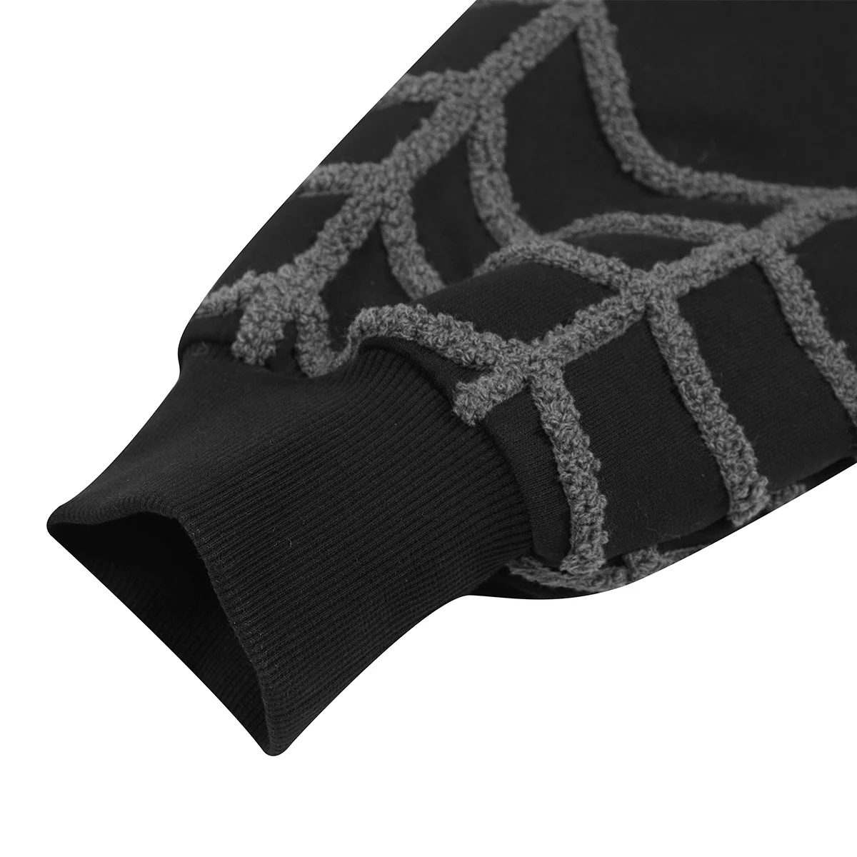 Street style Y2K pattern Full Zip Hoodie Black And DarkGray（Eyes Can See）-Coordom
