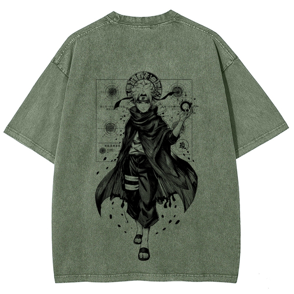 Naruto Unisex Fit Washed T-Shirt 2508017073-Coordom