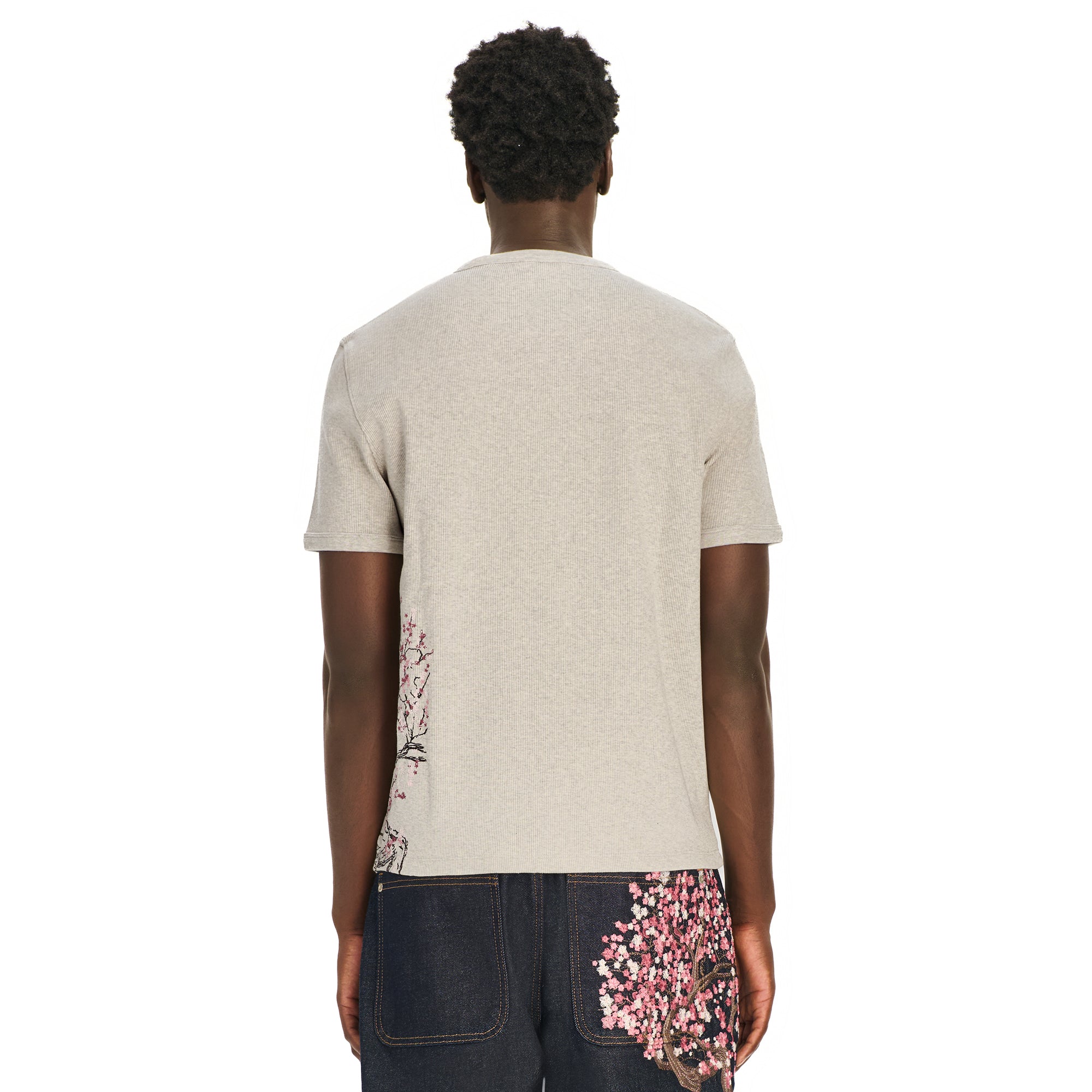 "blossom v3" ribbed T Shirt grey-Coordom