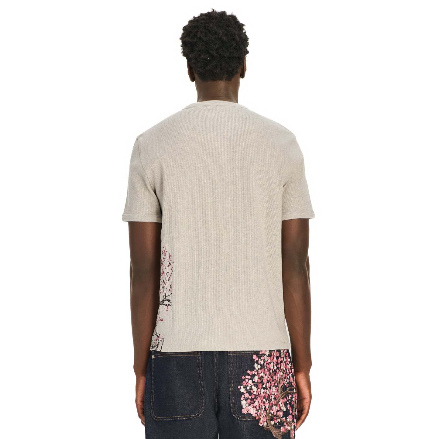 "blossom v3" ribbed T Shirt grey-Coordom