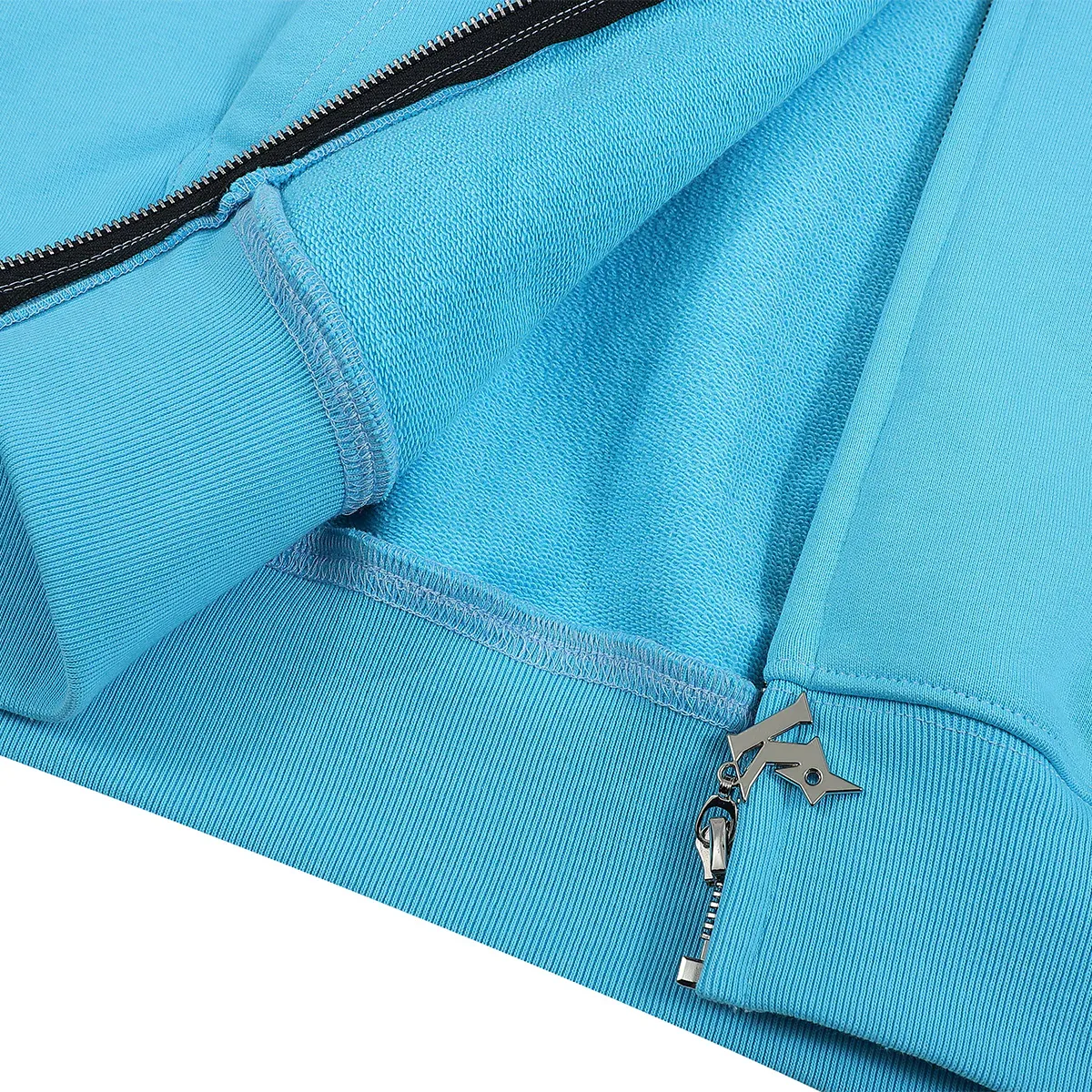 Street style Y2K pattern Full Zip Hoodie Blue-Coordom