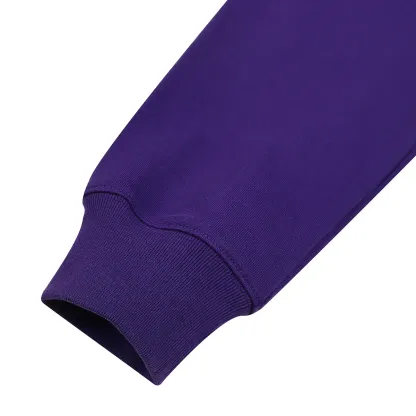 Street style Y2K pattern Full Zip Hoodie Purple-Coordom