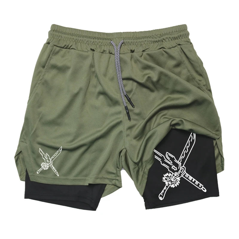 Double Sword Gym Shorts-Coordom