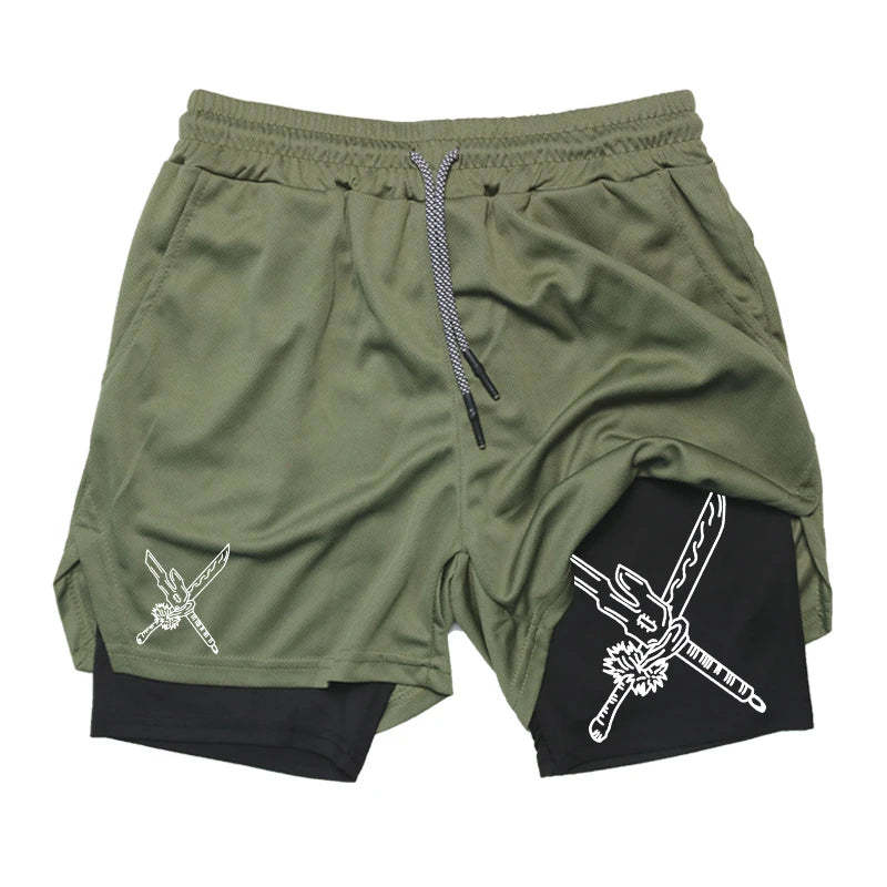 Double Sword Gym Shorts-Coordom