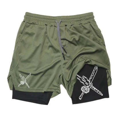 Double Sword Gym Shorts-Coordom