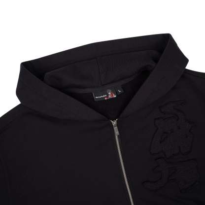 "yakuza v2" Zip Up dark grey-Coordom