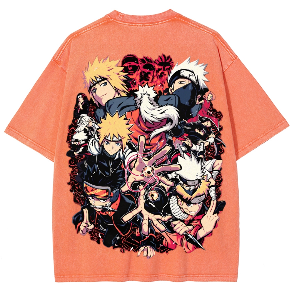 Naruto Unisex Fit Washed T-Shirt 2507030098-Coordom