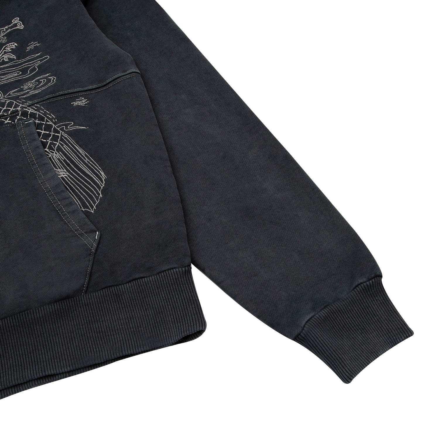 "sashiko" Hoodie anthracite-Coordom