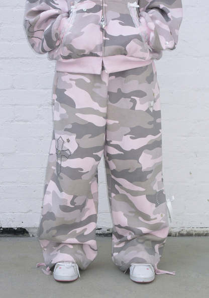 WHISPER OVERSIZED SWEATPANTS PASTEL CAMO-Coordom