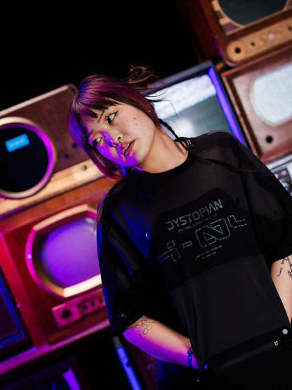 CYBER T-shirt Black-Coordom