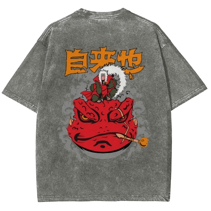 JIRAIYA Washed T-Shirt-Coordom