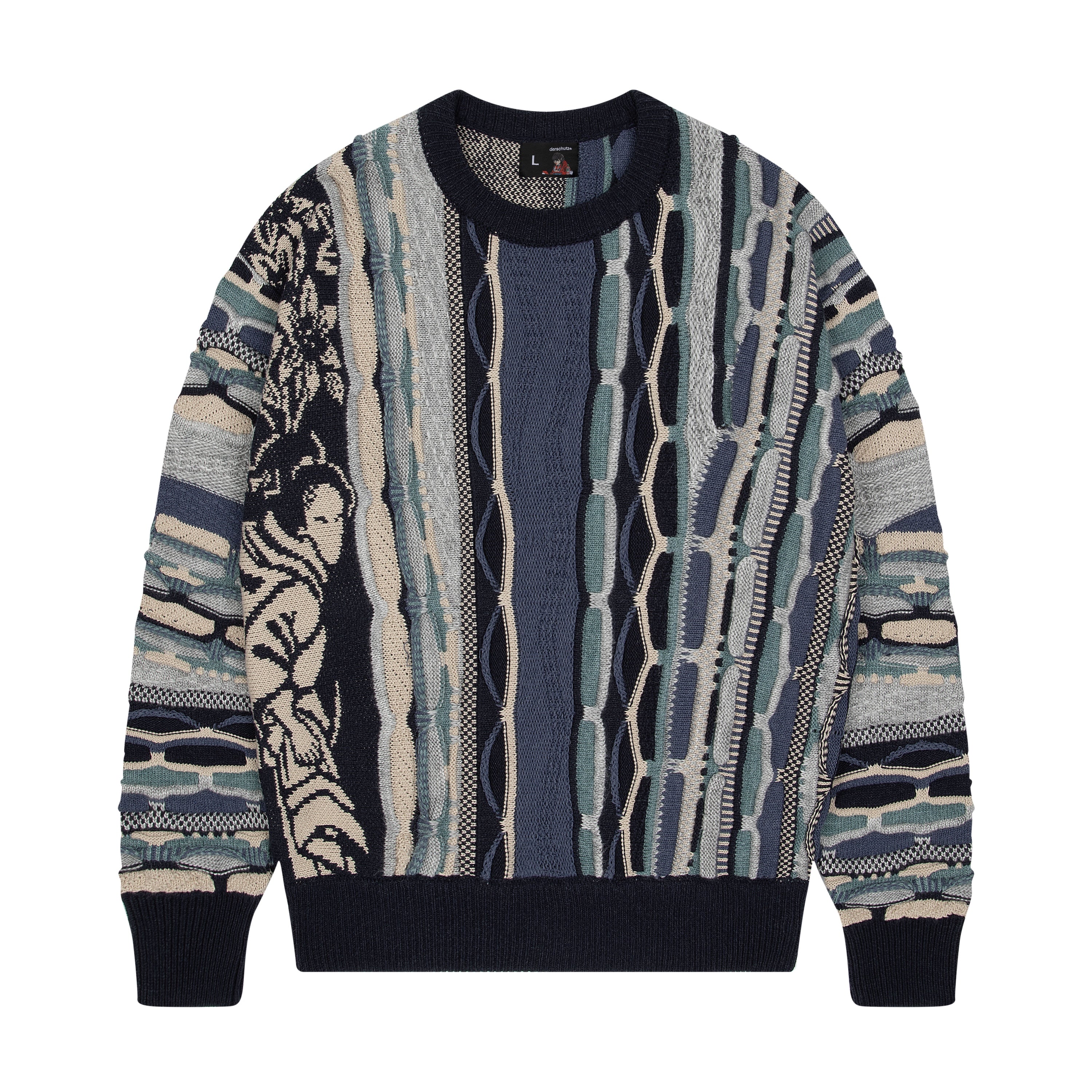 "yakuza v2" Knit dark blue-Coordom