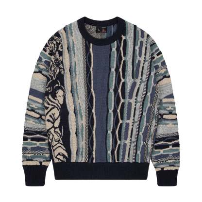 "yakuza v2" Knit dark blue-Coordom
