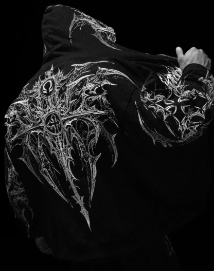 Celestial Blade Oversized Zip-up hoodie-Coordom