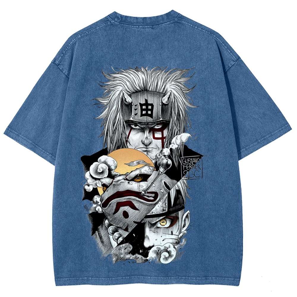 Naruto Unisex Fit Washed T-Shirt 2508017672-Coordom