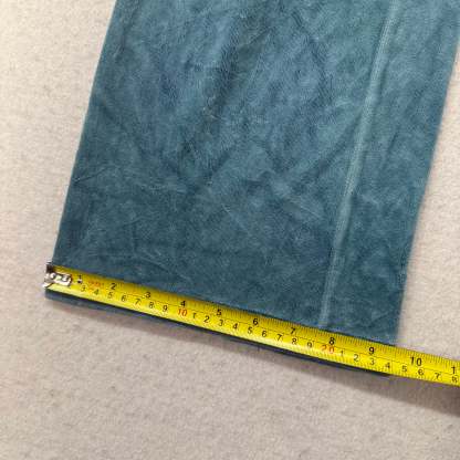 Juicy Couture Women's Winter Teal Velour Flared Track Pant Crown Logo Y2K Size P-Coordom