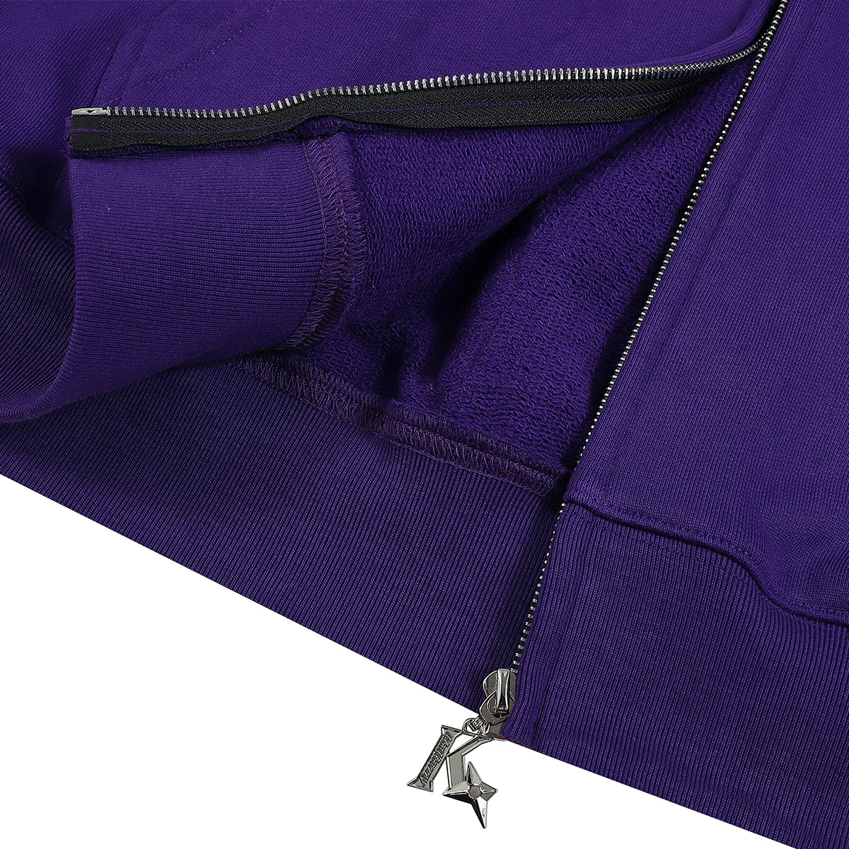 Street style Y2K pattern Full Zip Hoodie Purple-Coordom