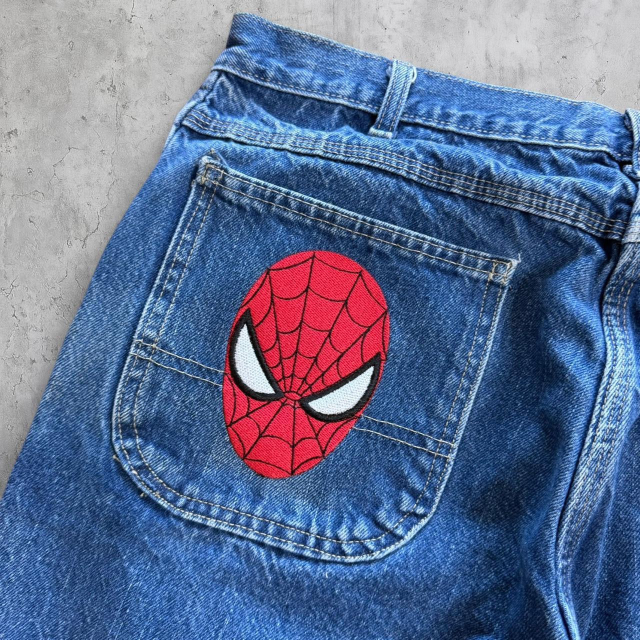 (38) Spider-Man embroidered jeans-Coordom