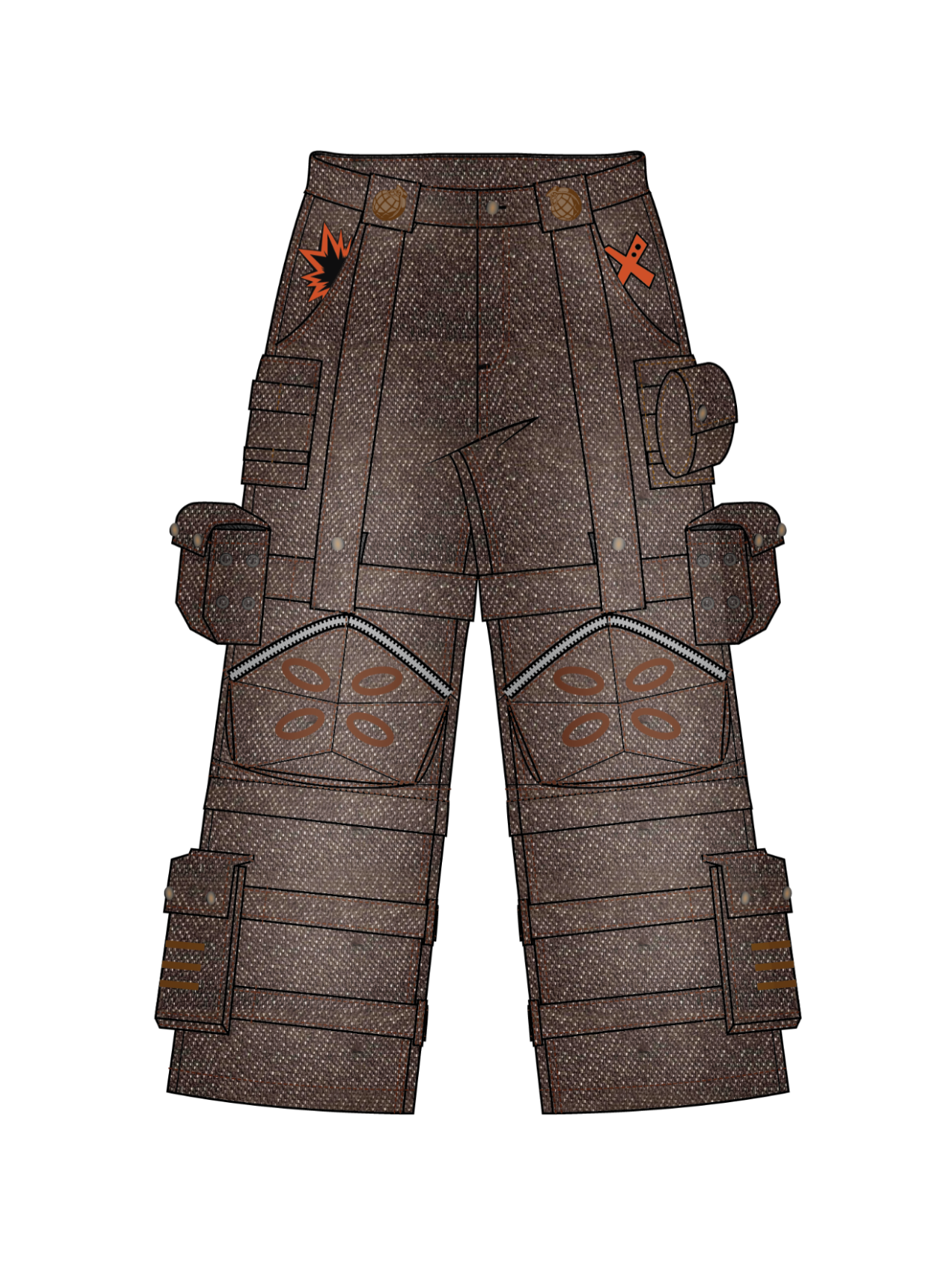 "ACADEMY" Cargo Pants Brown-Coordom