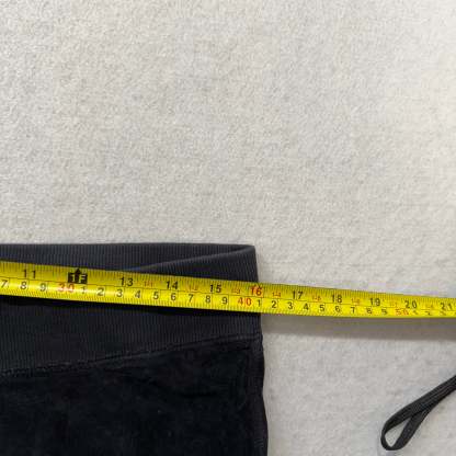 Vintage Juicy Couture Women's Black Velour Flared Track Pant Loungewear Size S-Coordom