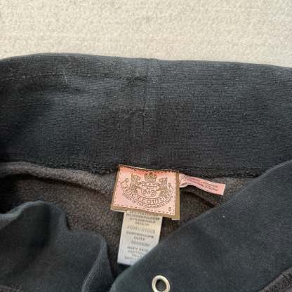 Vintage Juicy Couture Women's Black Velour Flared Track Pants Loungewear Size S-Coordom
