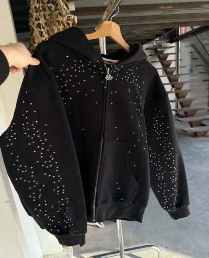 STARDUST ZIP - ULTRA HEAVY|Streetwear Oversized Vintage Casual Wear-Coordom