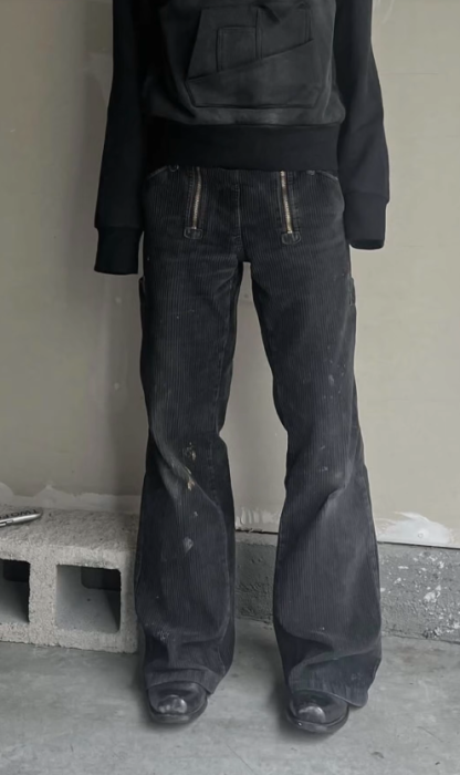 DOUBLE ZIPPER PANTS-Coordom