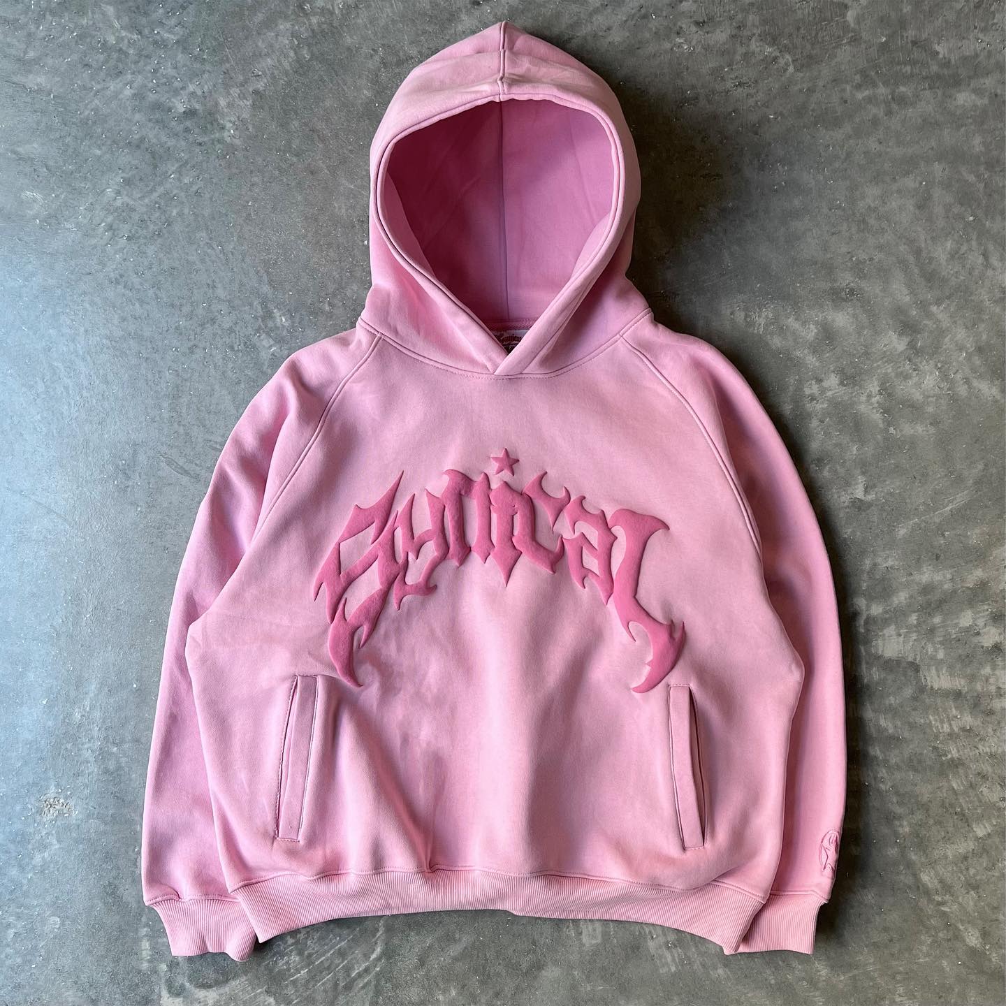 Puff Print Monochrome Reborn Hoodie-Coordom