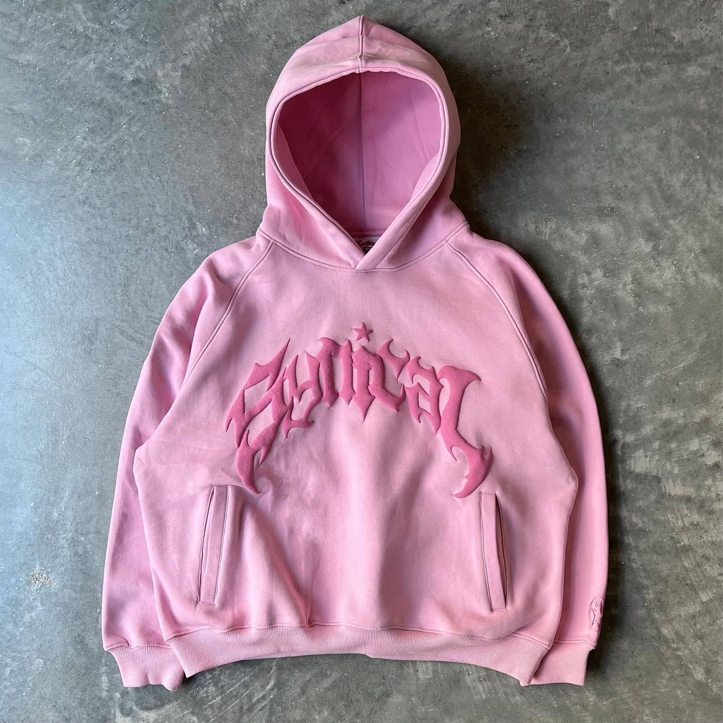 Puff Print Monochrome Reborn Hoodie-Coordom