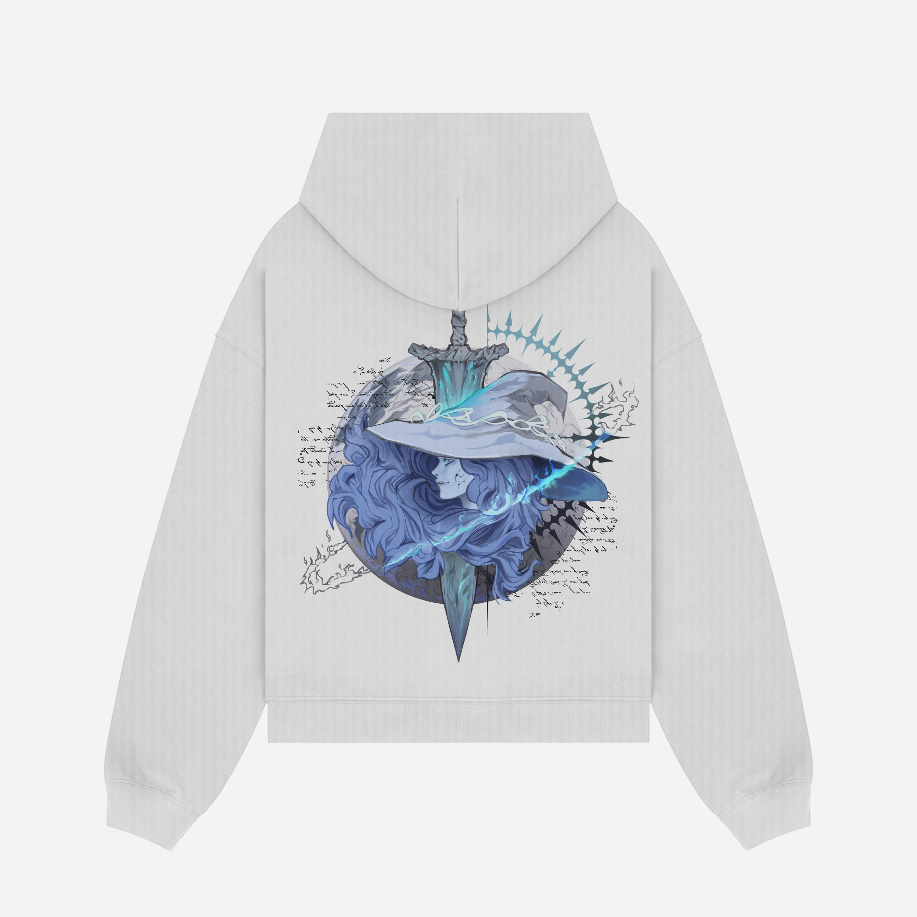 Lunar Witch Hoodie | Dark Fantasy Streetwear Oversized Sweatshirt-Coordom