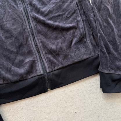 Juicy Couture navy Velour Tracksuit Set Hoodie & Drawstring Pants Size XL/M-Coordom