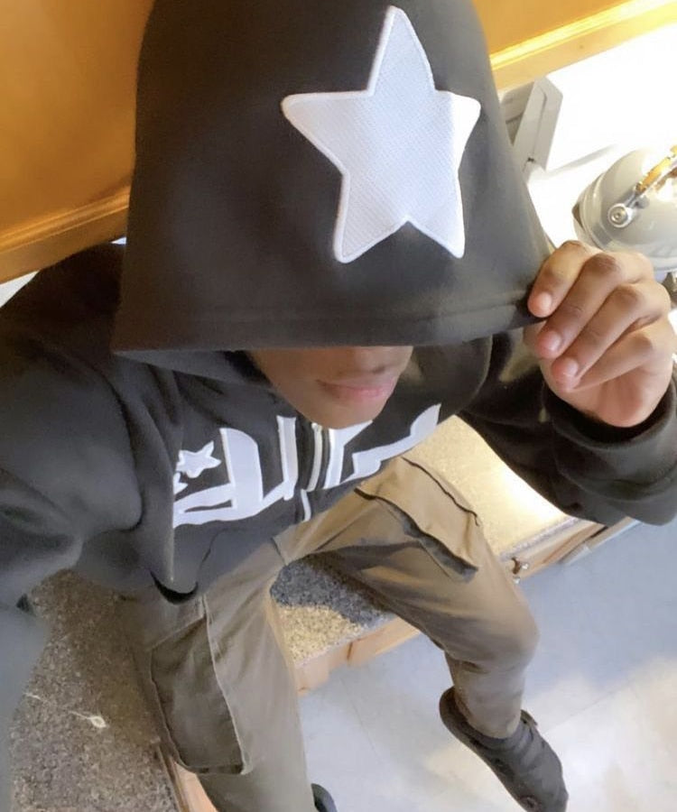 Star Hoodie Retro Zip Up-Coordom