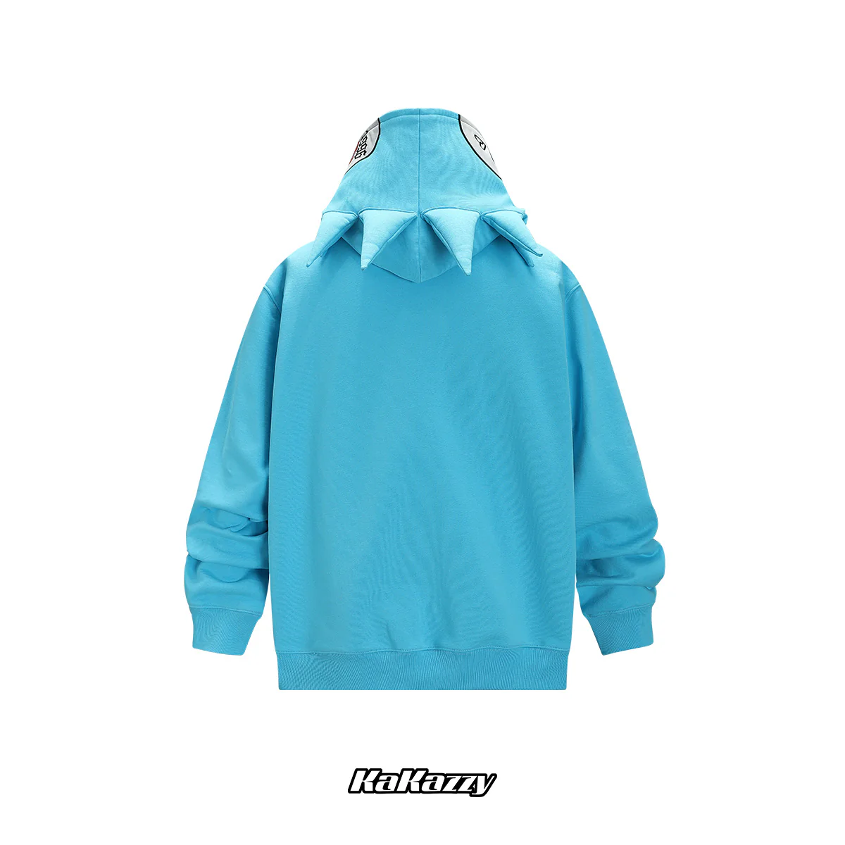Street style Y2K pattern Full Zip Hoodie Blue-Coordom