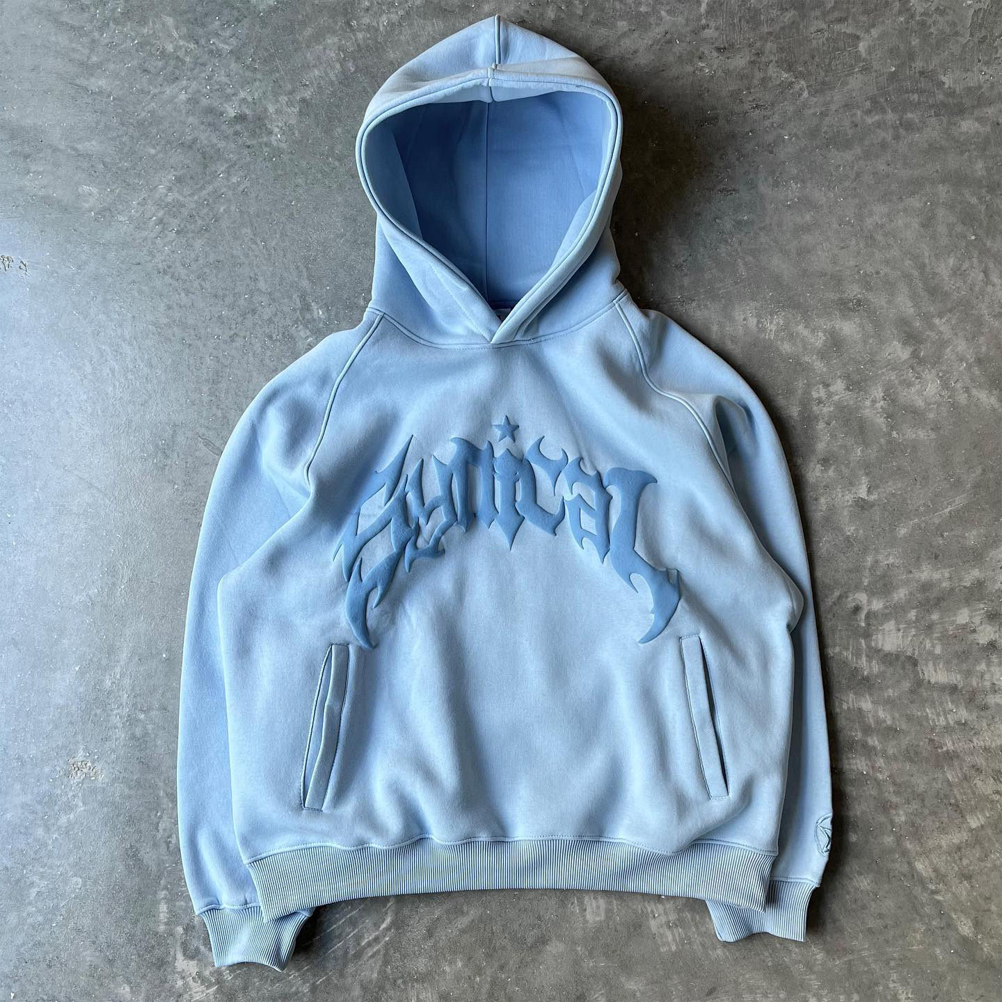 Puff Print Monochrome Reborn Hoodie-Coordom