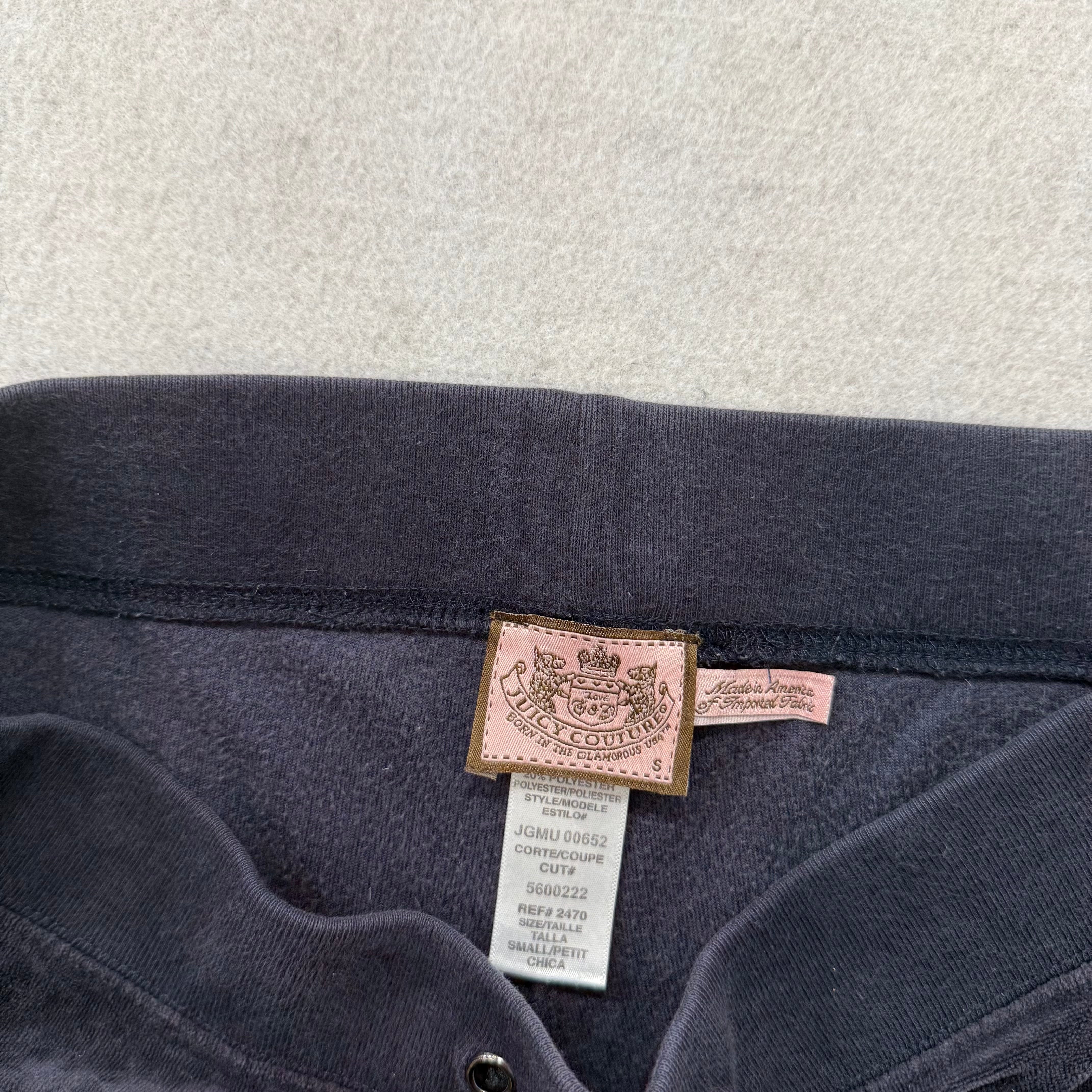 Vintage Juicy Couture Women's Charcoal Velour Flared Wide Leg Track Pant Size S-Coordom