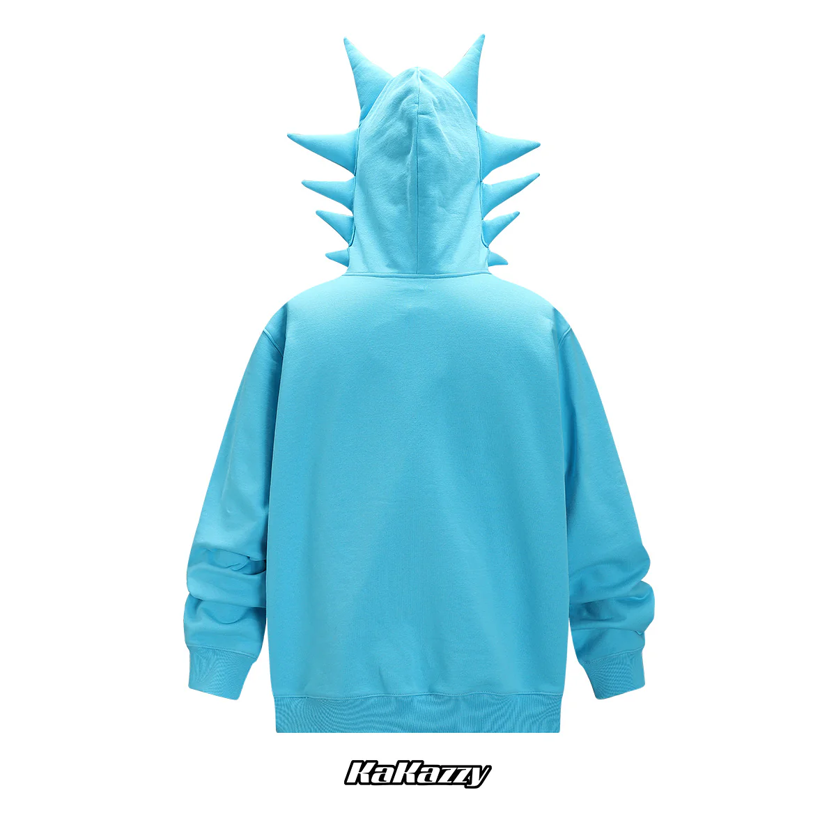 Street style Y2K pattern Full Zip Hoodie Blue-Coordom