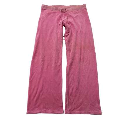 2003 Vintage Juicy Couture Women's Pink Terry Cloth Flared Track Pant Y2k Size L-Coordom