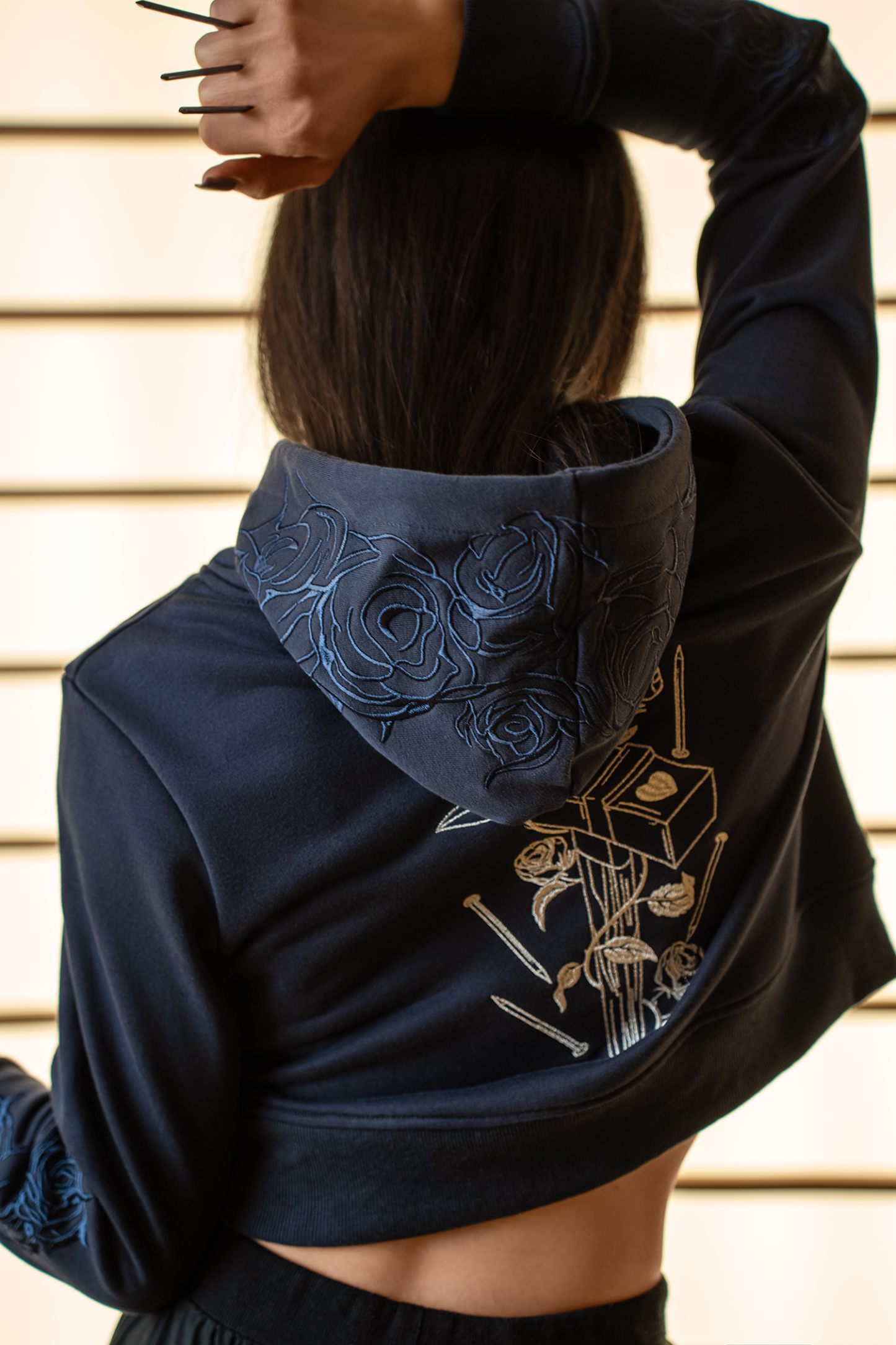 Hammer Cropped Hoodie-Coordom