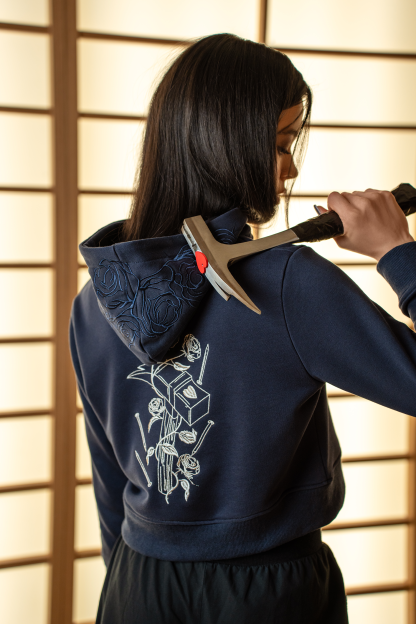 Hammer Cropped Hoodie-Coordom