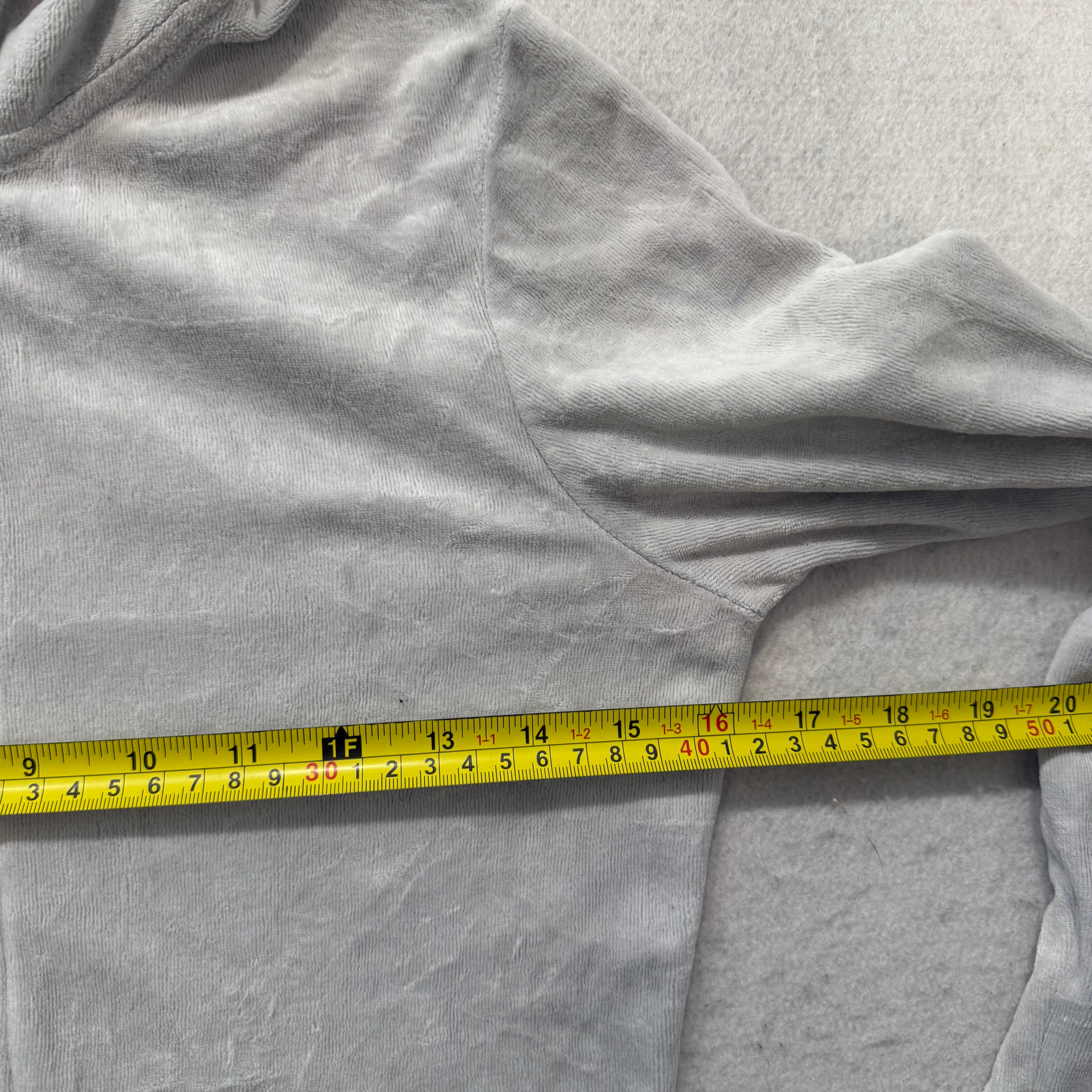 2003 Vintage Juicy Couture Sweet Coutute O’mine Womens Gray Velour Hoodie Size S-Coordom