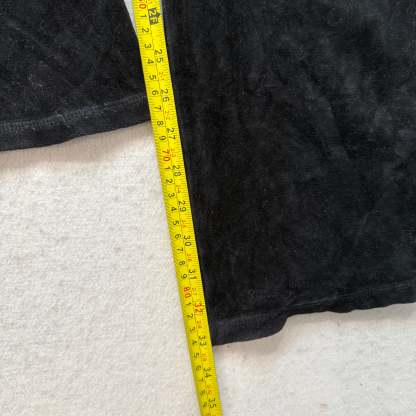 Vintage Juicy Couture Women's Black Velour Flared Track Pants Crown Logo Size L-Coordom