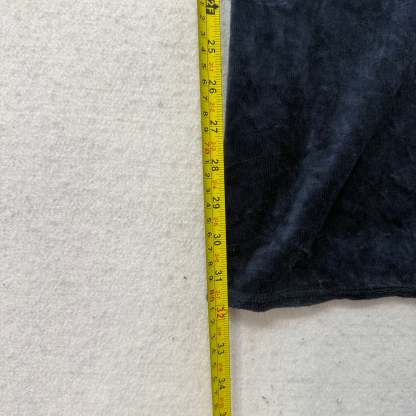 Vintage Juicy Couture Women's Navy Velour Flared Track Pant Drawstring Size S-Coordom