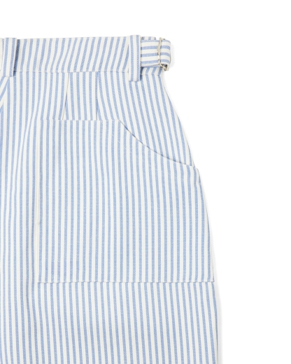 CANVAS BALLOON PINSTRIPE PANTS-Coordom