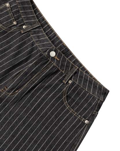 PINSTRIPE WIDE LEG DENIM-Coordom