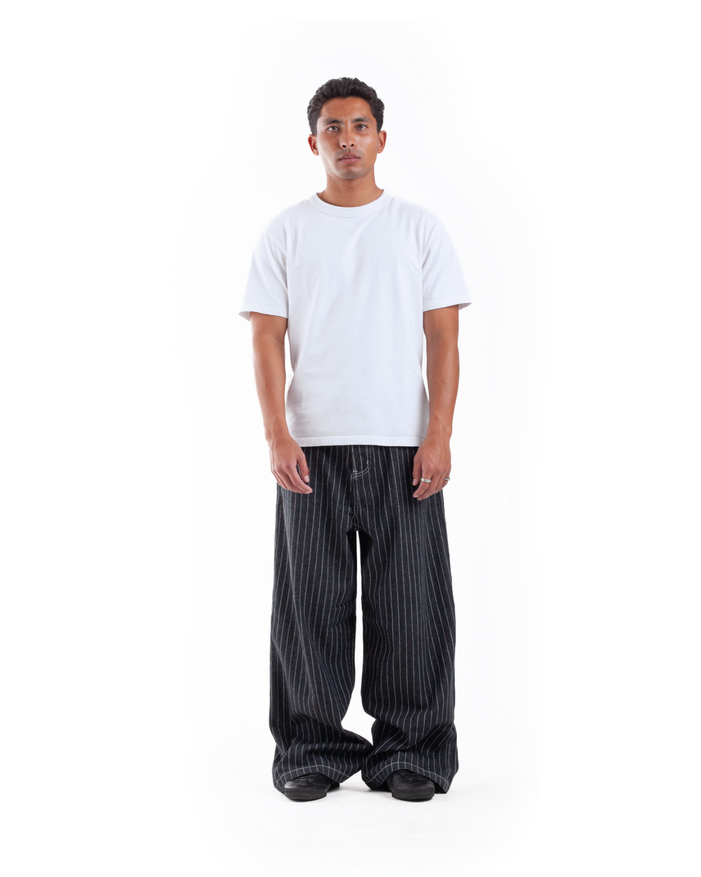 PINSTRIPE WIDE LEG DENIM-Coordom