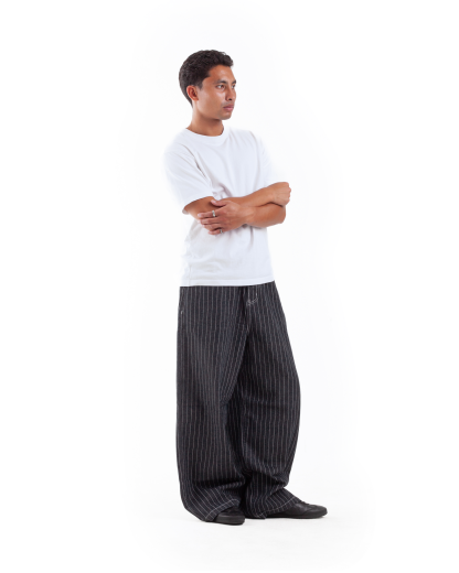 PINSTRIPE WIDE LEG DENIM-Coordom