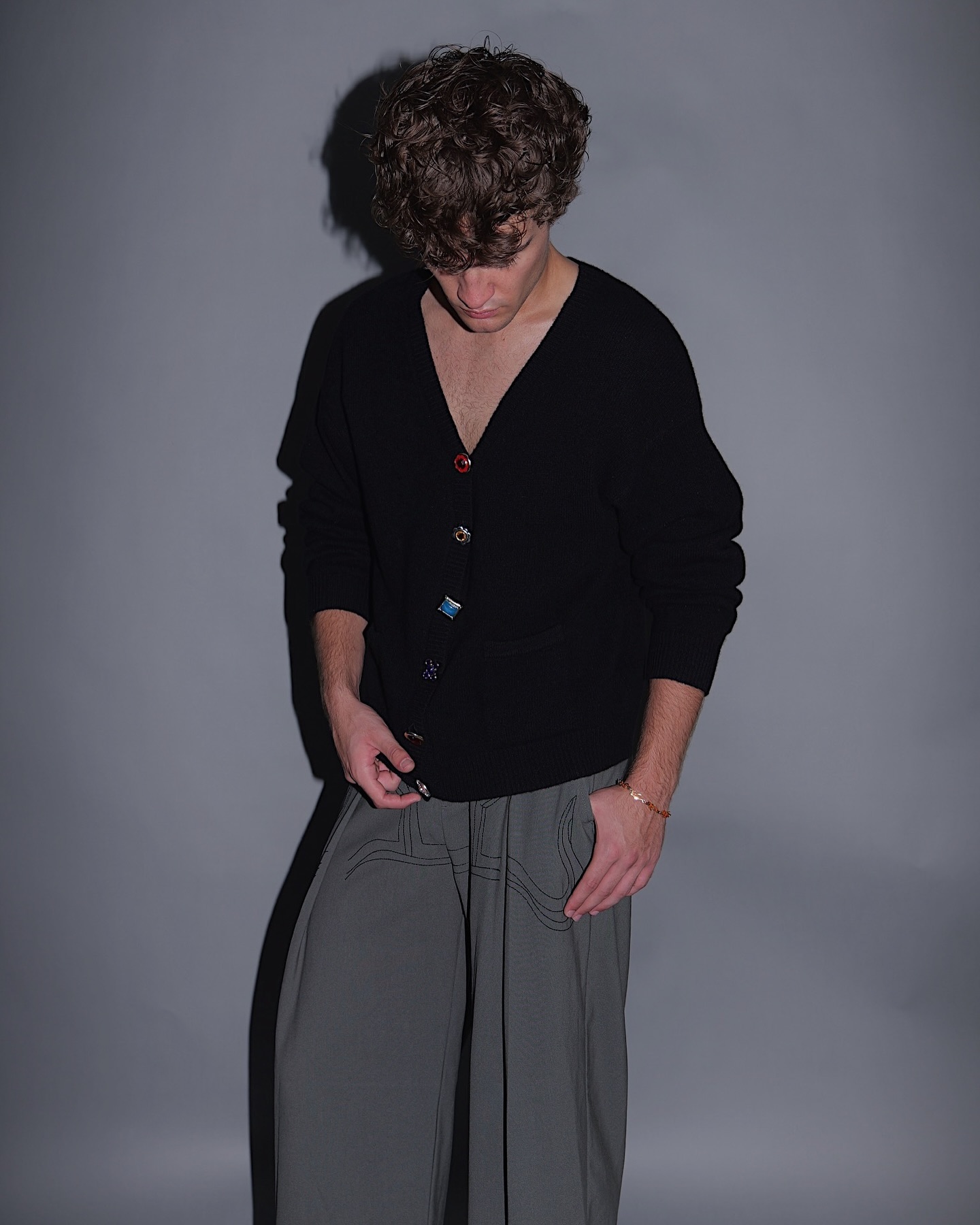 BLACK BEARD RING CARDIGAN | O.P.-Coordom